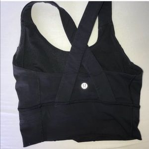 RARE black lululemon crop top size 2 💖